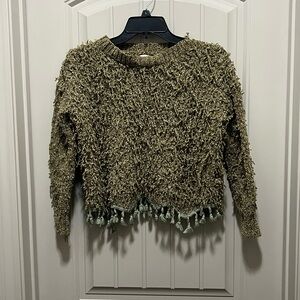 Textured Olive Green Sweater